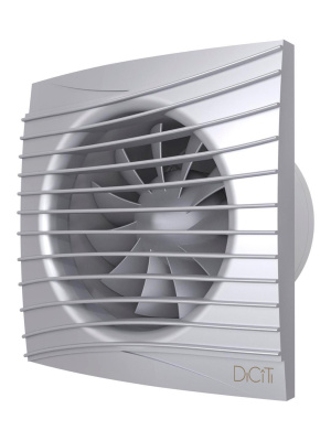 Вентилятор накладной SILENT D125 обр.клапан Gray metal DICITI
