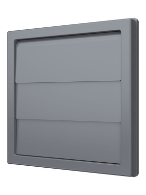 Выход стенной КФ фланец D100 жалюзи 150x150 ASA Gray ERA