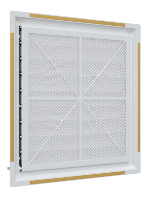 Решетка вентиляционная AIRVENT регулируемая жалюзи 452х483 пластик ERA