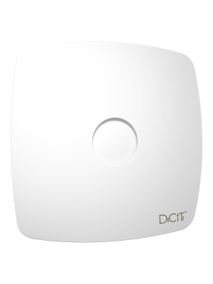 Вентилятор накладной RIO D125 обр.клапан Matt white DICITI